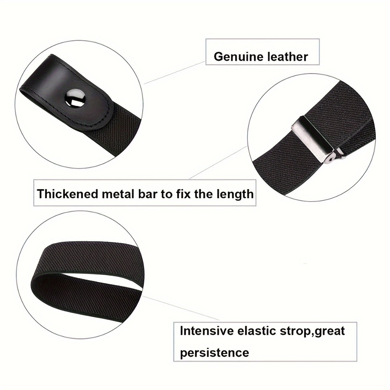 Elastic Tummy Control Belt for Men and Women No Buckle Adjustable Waist Shaping Belt