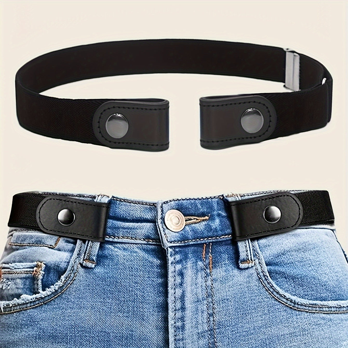 Elastic Tummy Control Belt for Men and Women No Buckle Adjustable Waist Shaping Belt