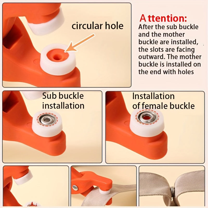 200 Button Accessories with Plastic Hand Pliers for Clothing and Quilt Making