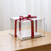 Transparent Cake Box with Lid for Baking and Storage, Keeps Cakes Fresh