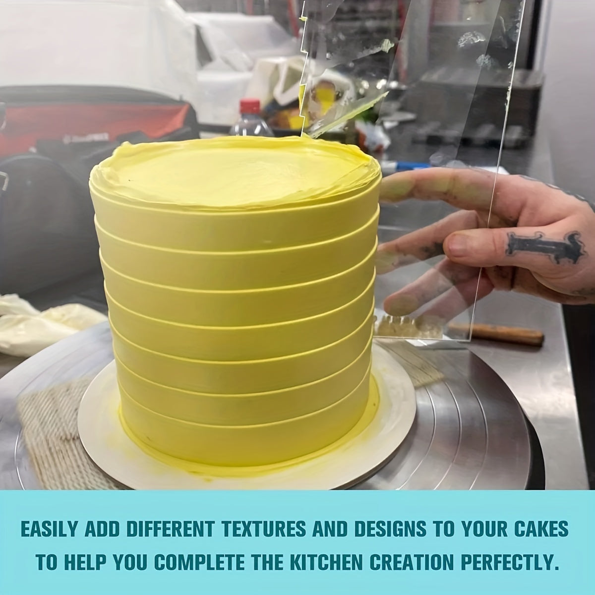 Set of 6 Acrylic Cake Scrapers for Smoothing and Shaping Baked Goods