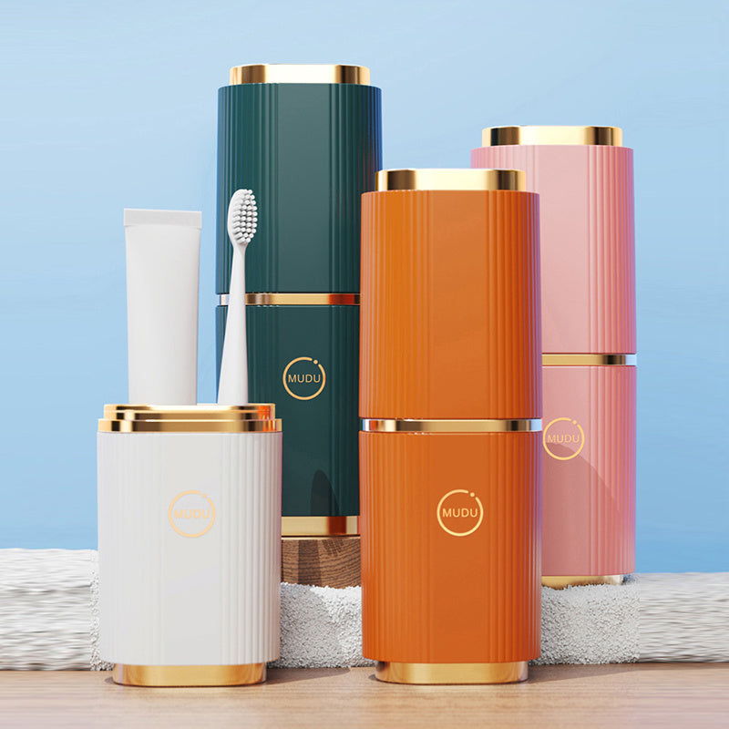 Bathroom Storage Box for Toothbrushes and Essentials Plastic White Compact