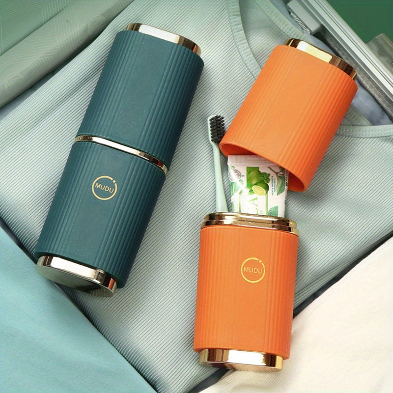 Bathroom Storage Box for Toothbrushes and Essentials Plastic White Compact