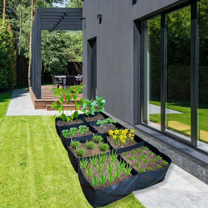 Bo'shliq bilan ta'minlangan ko'tarilgan bog' qutisi, sabzavotlar, o'simliklar va gullarni ochiq havoda yetishtirish uchun nafas oladigan ekish idishlari.