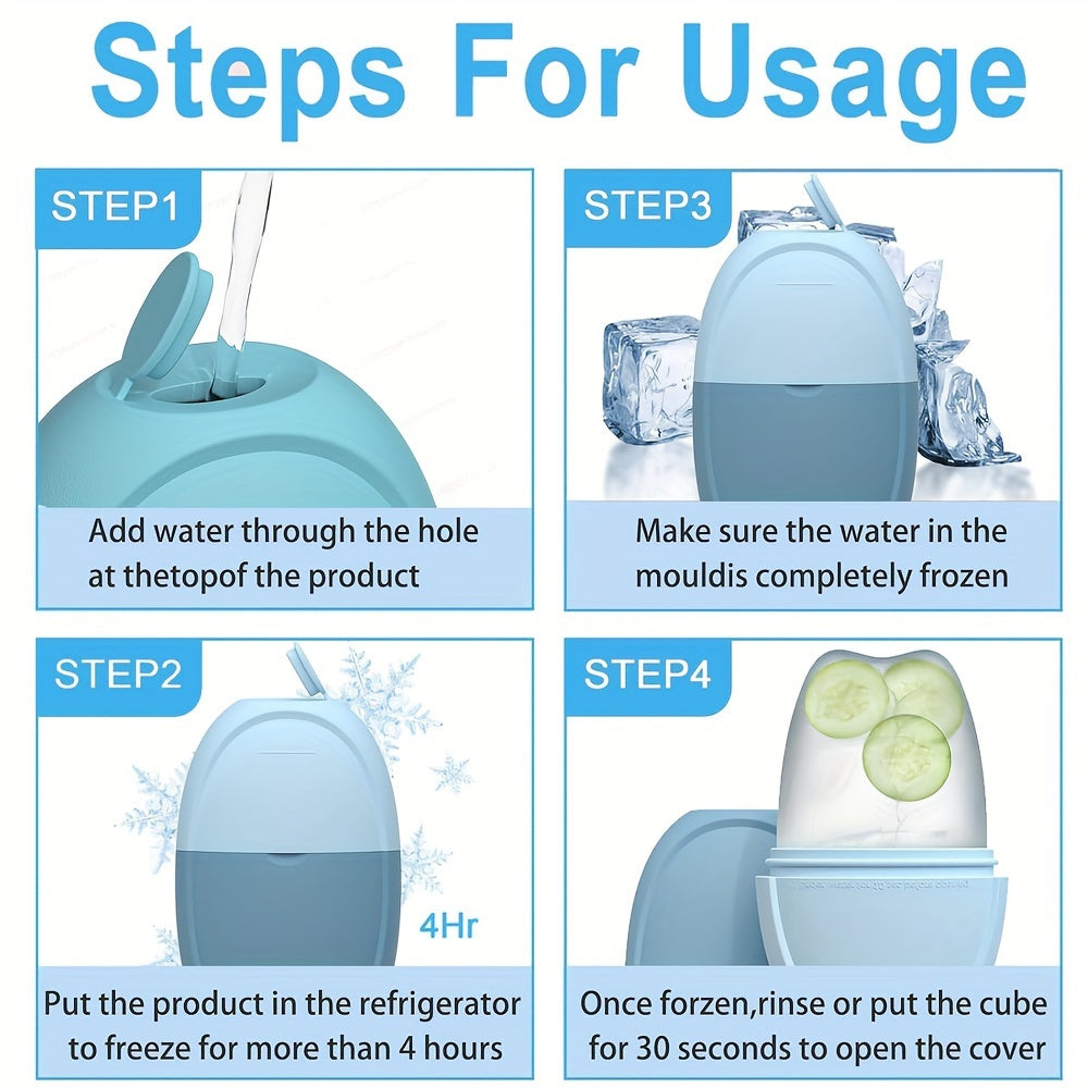 Conjunto de rodillo facial de hielo y Gua Sha para rejuvenecimiento facial y de ojos, herramientas de cuidado de la piel con enfriamiento, molde de silicona para hielo