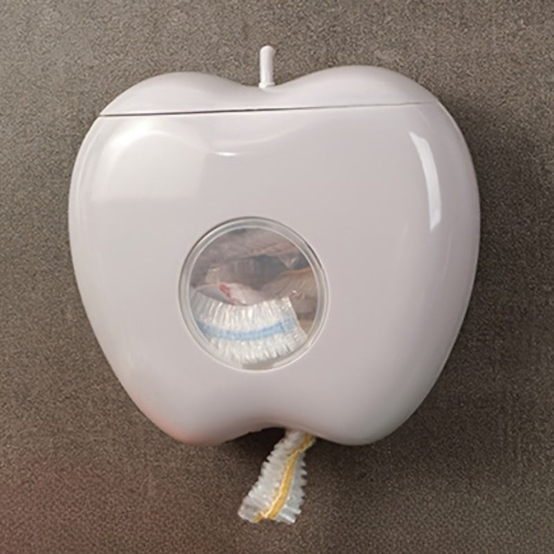 Apple-Shaped Plastic Bag Holder Wall Mount Kitchen Storage Organizer for Food Covers