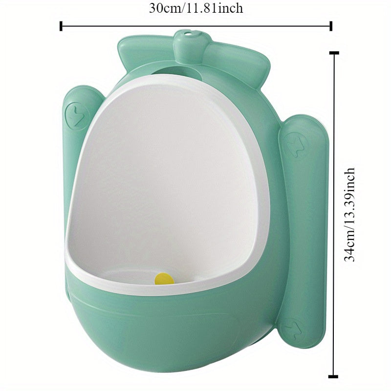 Kids Frog-Shaped Wall-Mounted Urinal Bathroom Fixture for Boys with Large Capacity