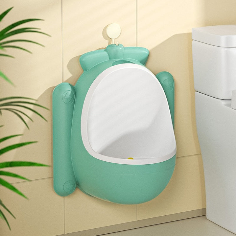 Kids Frog-Shaped Wall-Mounted Urinal Bathroom Fixture for Boys with Large Capacity