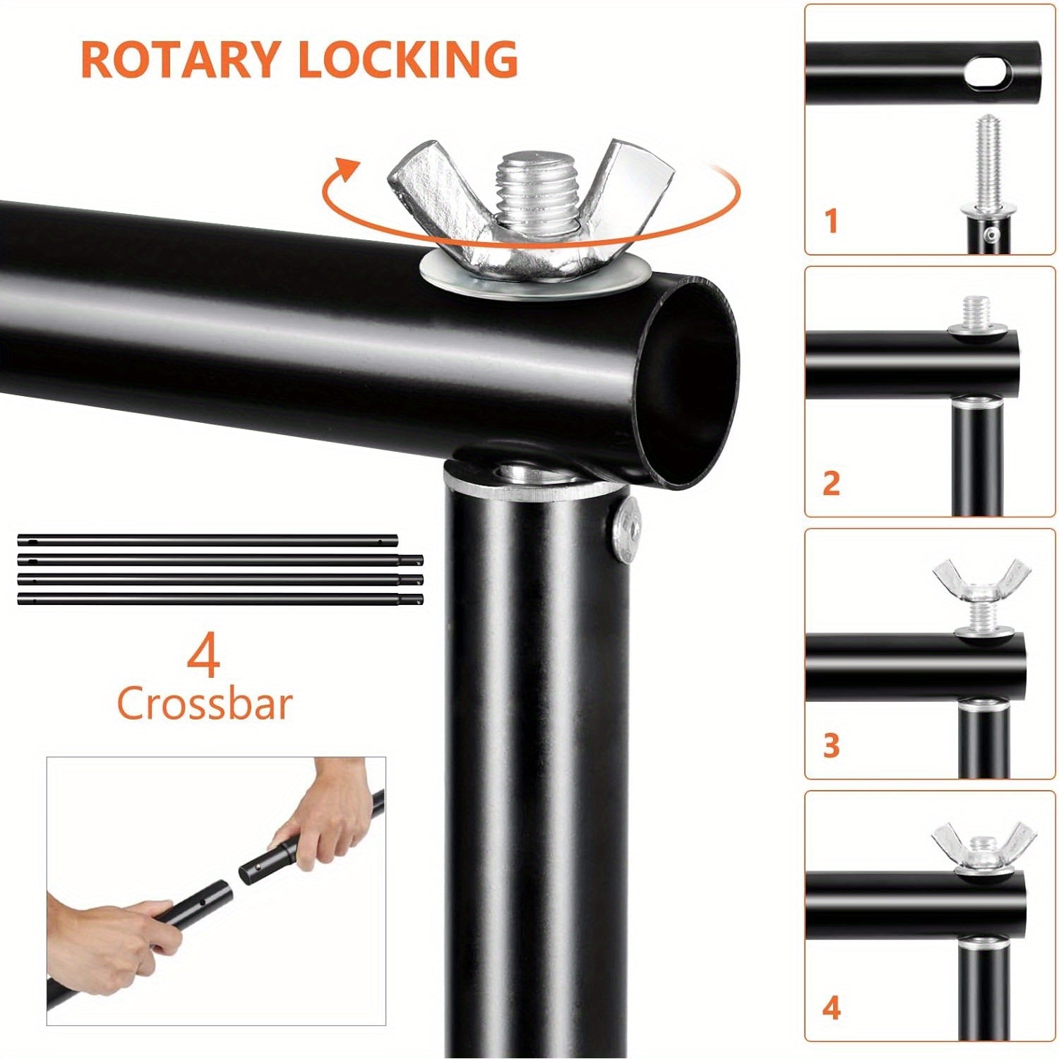 Adjustable 7x7ft Photo Studio Backdrop Stand with Crossbars Clamps and Balloon Arch Support
