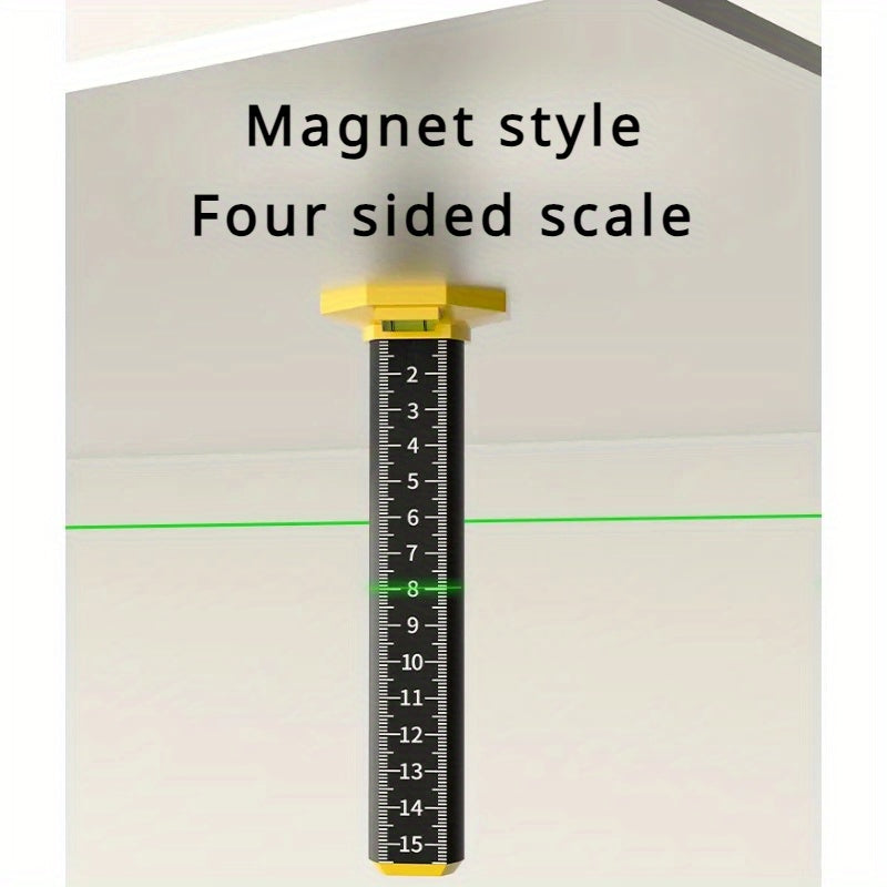 Herramienta de nivelación de techo de aleación de aluminio, regla láser de burbuja magnética para pared y suelo