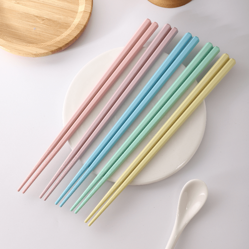 5 Pairs of Durable Alloy Chopsticks for Home and Restaurant Use
