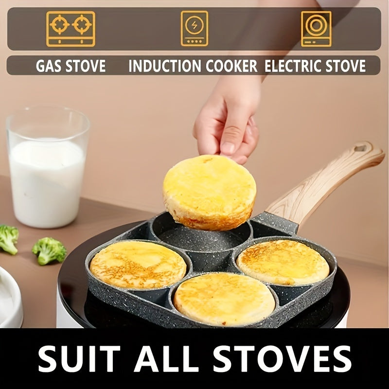 Non-Stick Omelette Pan for Eggs Breakfast Cooking 4-Hole