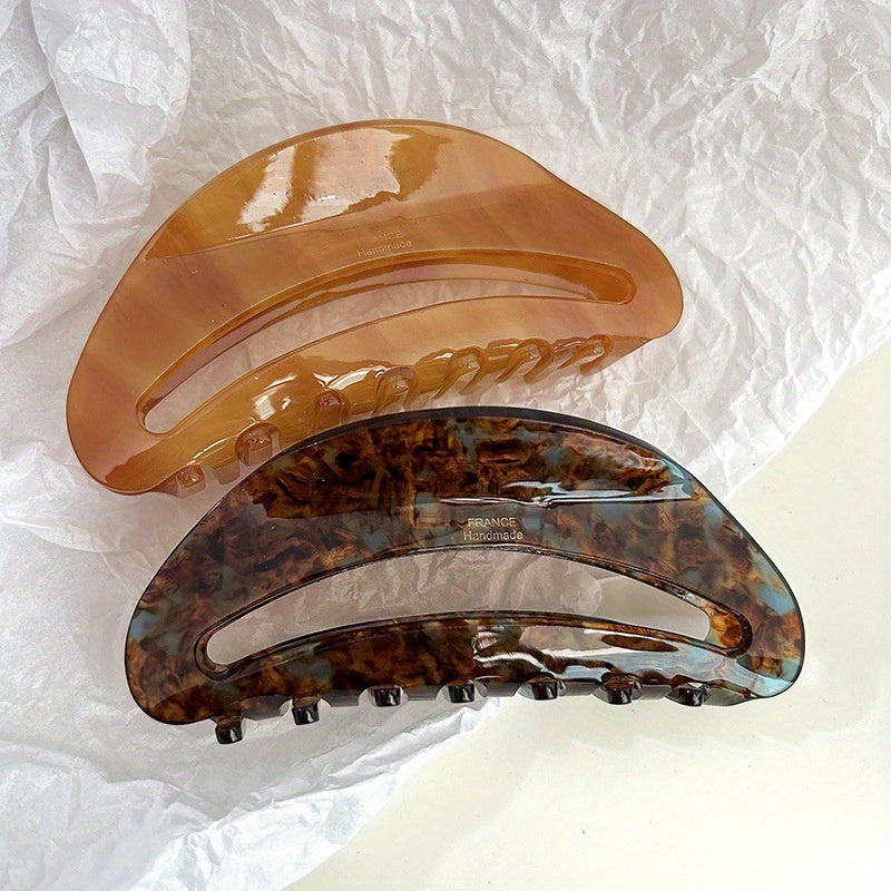 French Acrylic Hair Clip for Women Back Head Plate Simple Versatile Hair Accessory