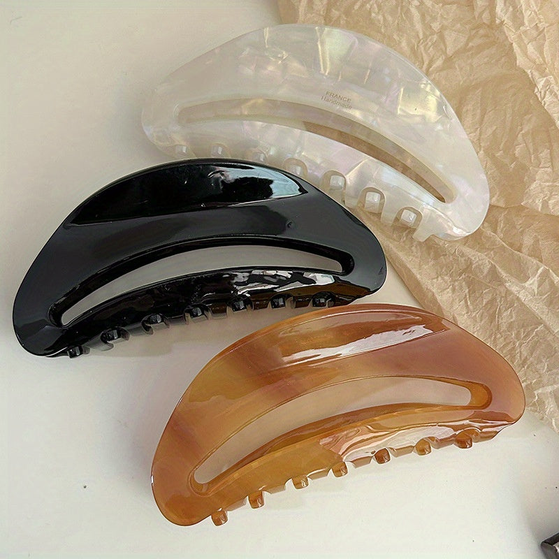 French Acrylic Hair Clip for Women Back Head Plate Simple Versatile Hair Accessory