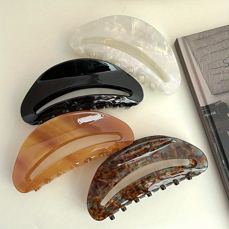 French Acrylic Hair Clip for Women Back Head Plate Simple Versatile Hair Accessory