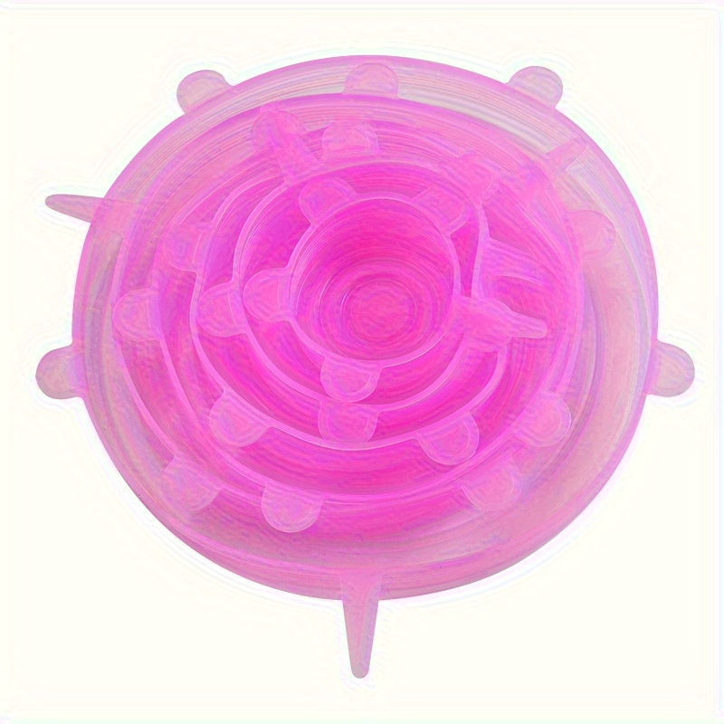 Juego de 6/12 tapas de silicona reutilizables para cuencos de comida, cubiertas para frutas y verduras