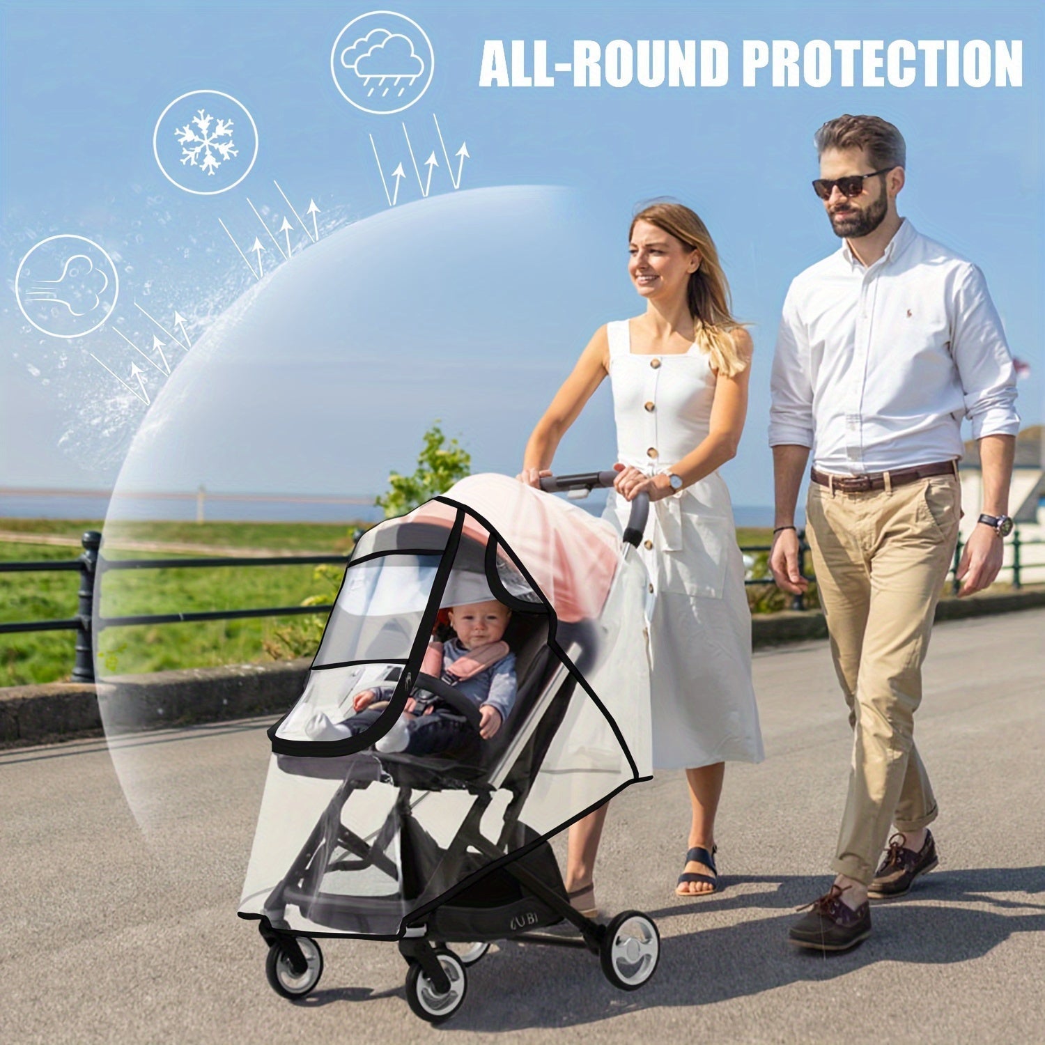 Waterproof Windproof Stroller Rain Cover Universal Baby Outdoor Protection
