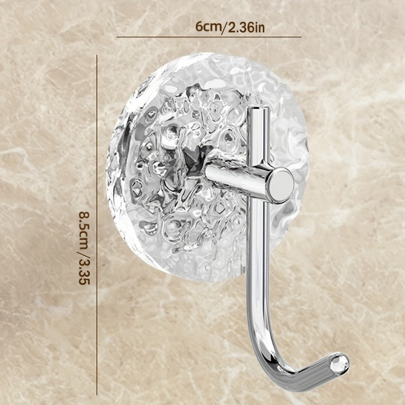 Acrylic Towel Hook Non-Punch Adhesive for Bathroom Kitchen Bedroom Silver or Gold