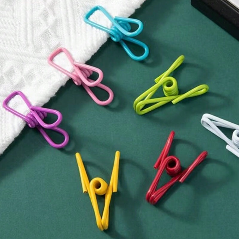 Набор из 10 ярких прищепок из нержавеющей стали с ветроустойчивым и нескользящим дизайном