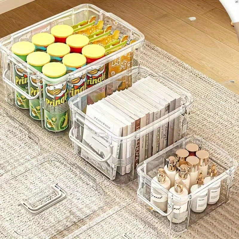 Toza suv o'tkazmaydigan plastmassa saqlash qutisi kvadrat klip bilan yopiladigan qopqoq bilan uy xo'jaligi uchun dorilarni tashkil etish