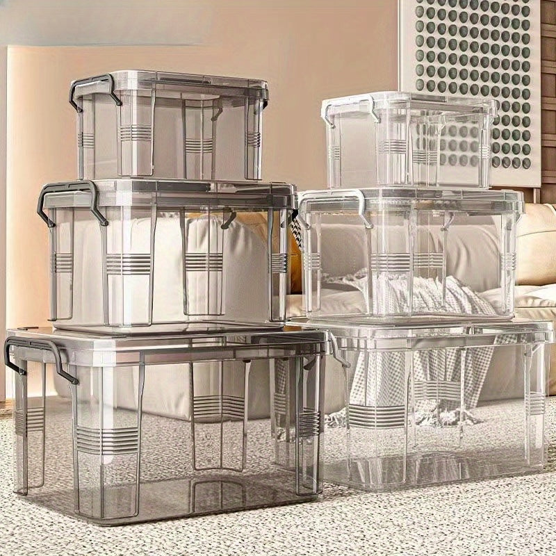 Toza suv o'tkazmaydigan plastmassa saqlash qutisi kvadrat klip bilan yopiladigan qopqoq bilan uy xo'jaligi uchun dorilarni tashkil etish