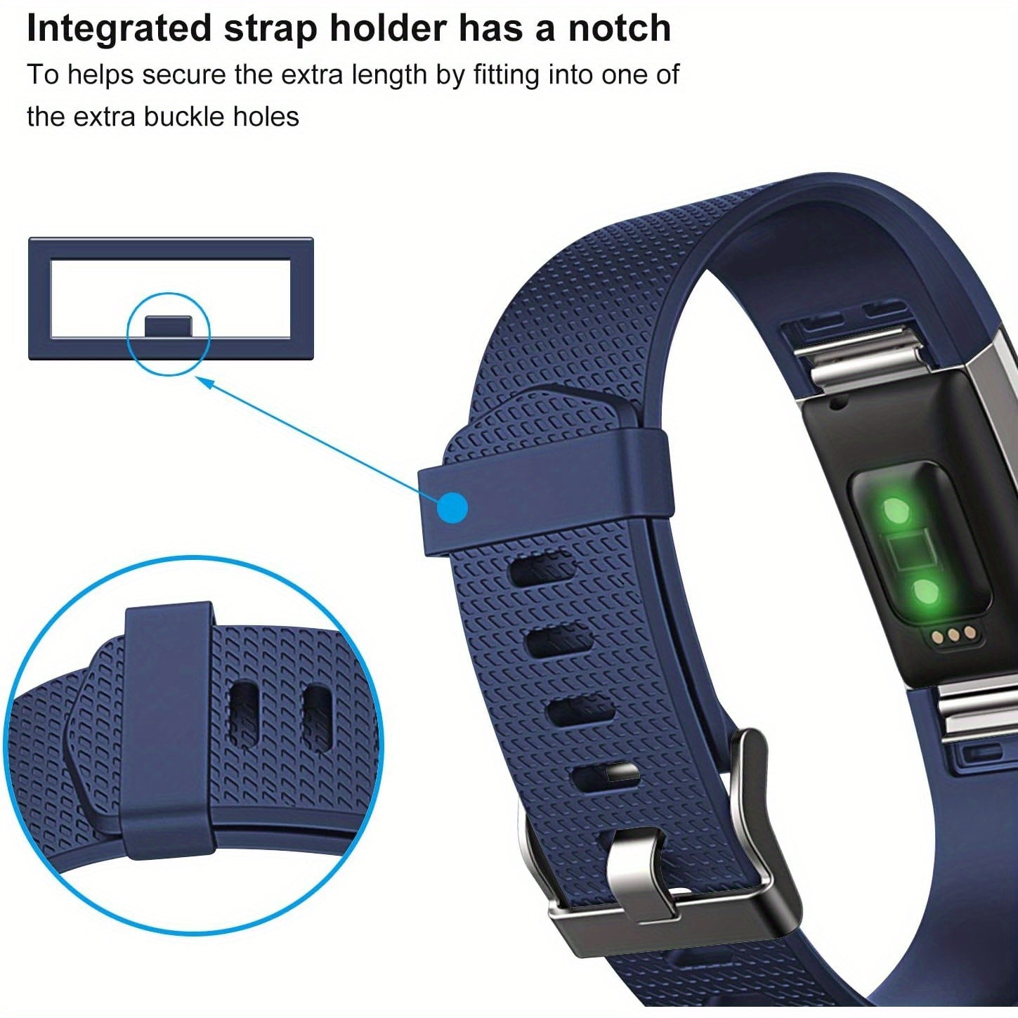 Waterproof Resin Wristbands for Fitbit Charge 2 Classic and Special Edition Ladies