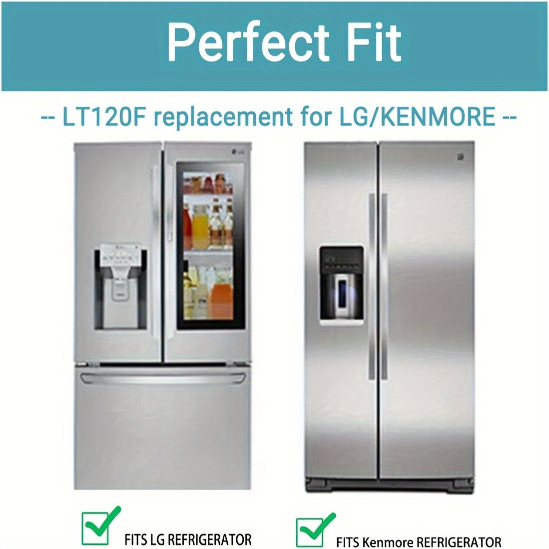 LG va Kenmore Elite modellari uchun 4 ta paketli sovutgich havo filtri, almashtirish 46-9918