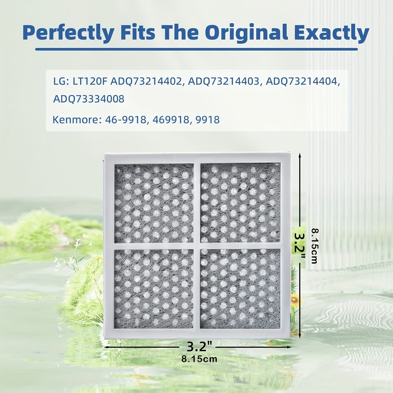 LG va Kenmore Elite modellari uchun 4 ta paketli sovutgich havo filtri, almashtirish 46-9918