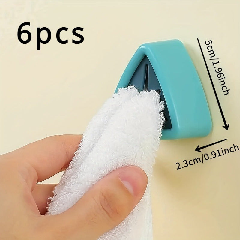 Self-Adhesive Kitchen Towel Hooks Sets of 3 6 8 or 10 for Bathroom and Kitchen