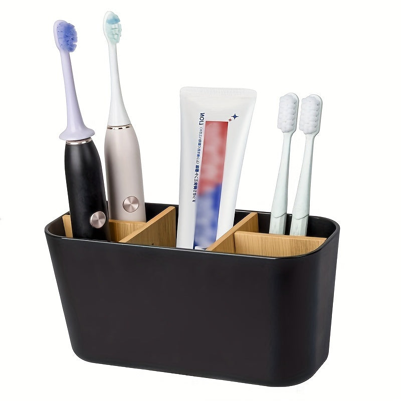 Toothbrush Holder with 5 Slots Countertop Organizer for Bathroom Storage