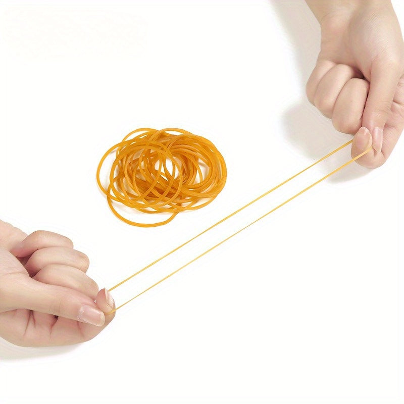 Yellow Rubber Bands 38mm Diameter Durable Natural Rubber Pack of 100 300 or 666