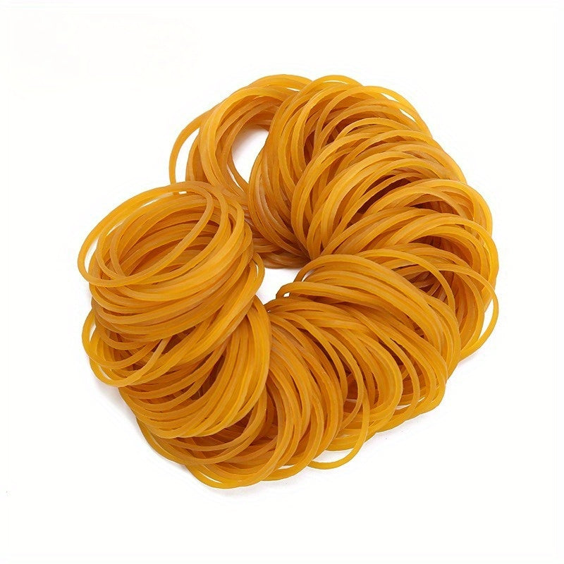 Yellow Rubber Bands 38mm Diameter Durable Natural Rubber Pack of 100 300 or 666