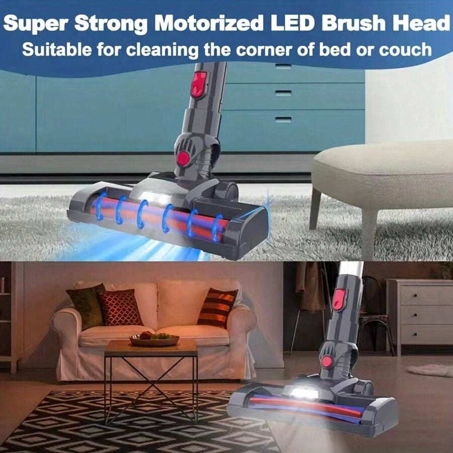 Wireless Handheld Vacuum Cleaner 25Kpa Suction 35Min Runtime LED Headlight Cordless