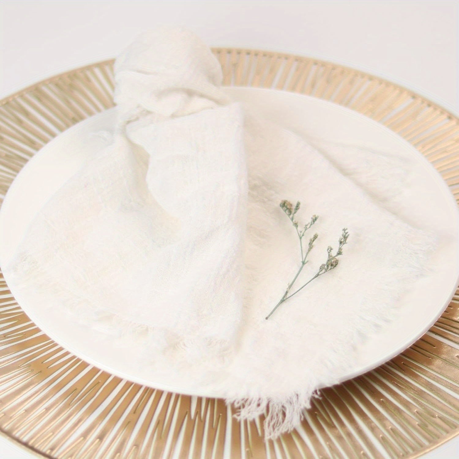 Rustic Linen Napkins with Fringe 32x32 cm Deep Maroon for Elegant Dining and Home Decor