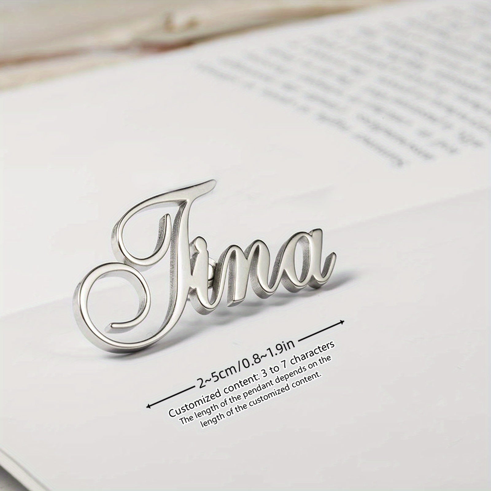 Personalized Name Brooch Pin for Women Gift Jewelry