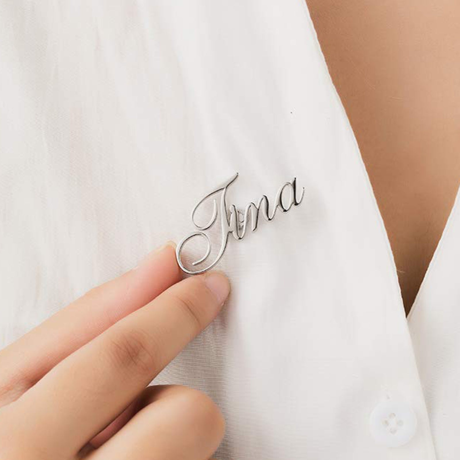 Personalized Name Brooch Pin for Women Gift Jewelry