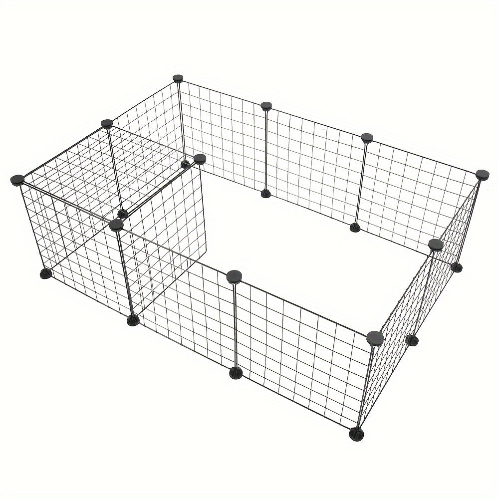 12-Piece Small Animal Indoor Metal Wire Playpen for Rabbits with Assembly