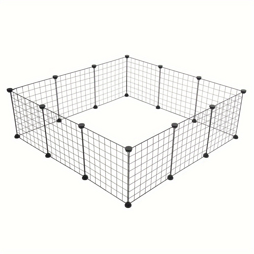 12-Piece Small Animal Indoor Metal Wire Playpen for Rabbits with Assembly