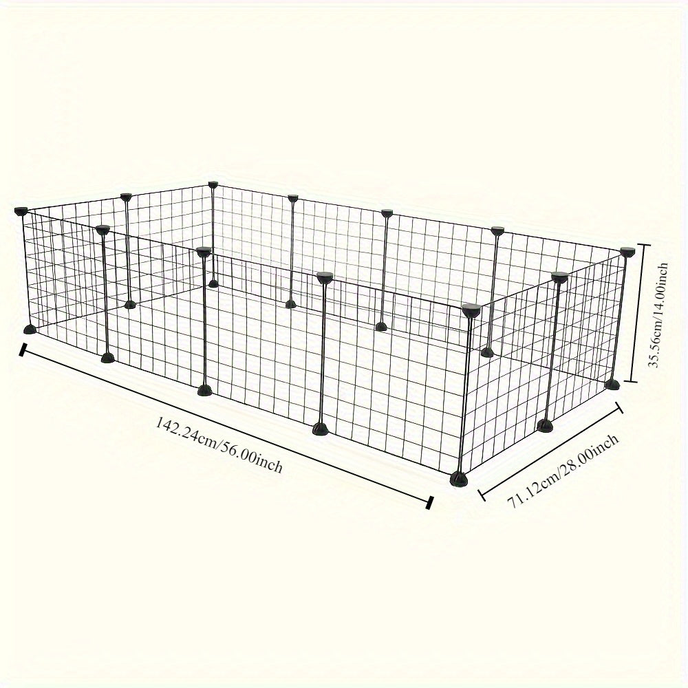 12-Piece Small Animal Indoor Metal Wire Playpen for Rabbits with Assembly
