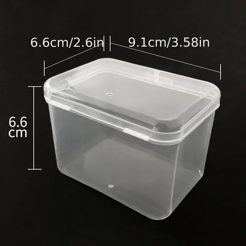 Caja de almacenamiento de plástico con cierre de hebilla para organizar joyas y cosméticos