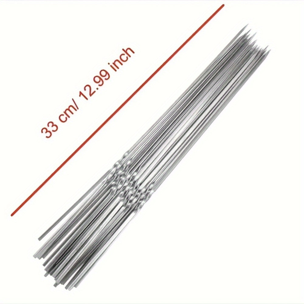 Set of 20/30 Stainless Steel BBQ Skewers for Indoor Outdoor Grilling Essential Kitchen Tools