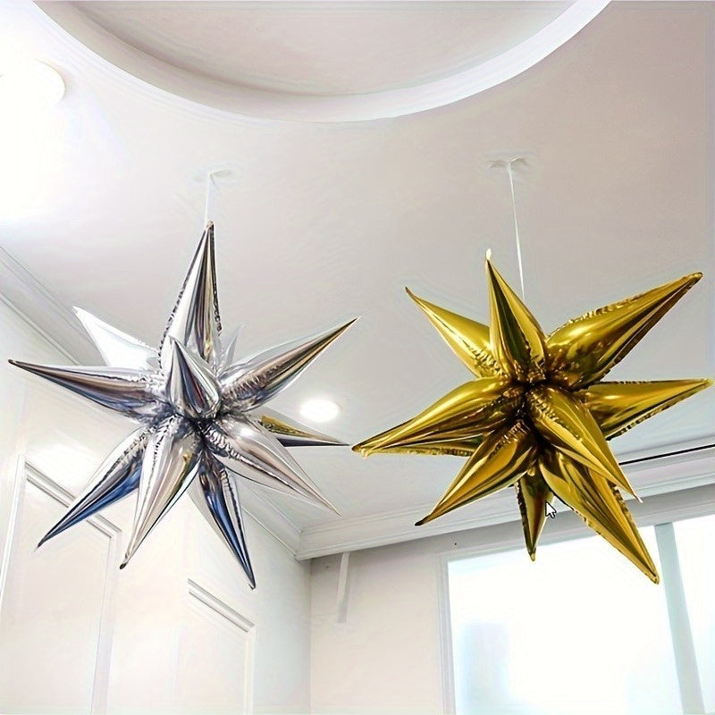 24pcs Explosion Star Foil Balloons for Parties and Celebrations Indoor Decoration