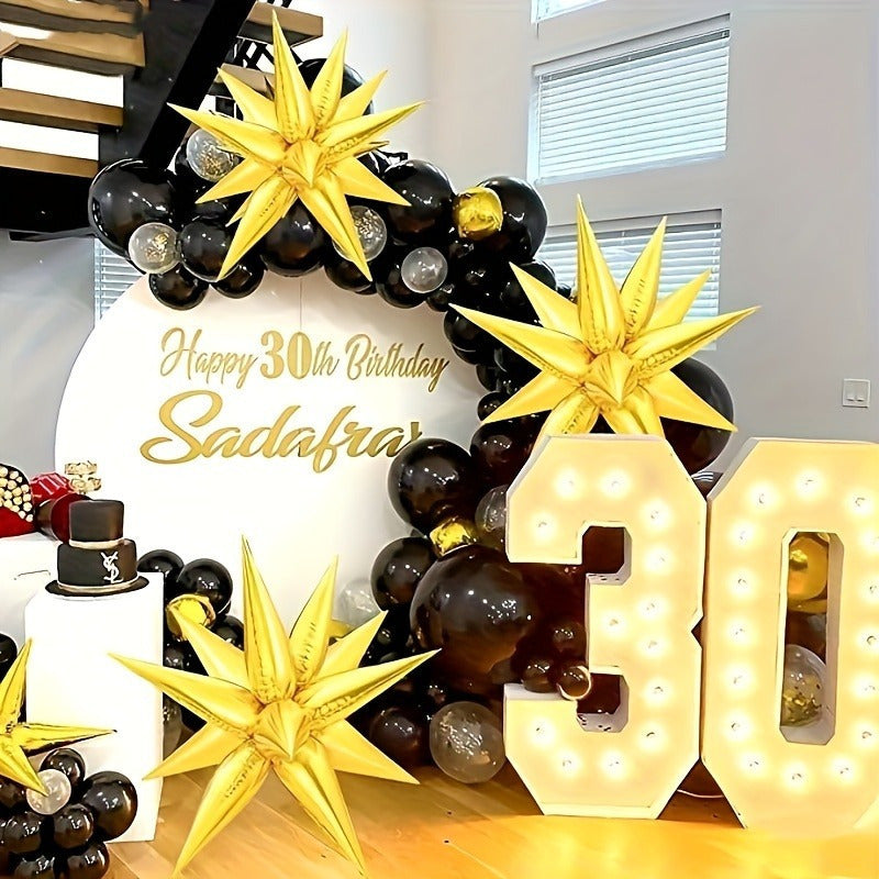 24pcs Explosion Star Foil Balloons for Parties and Celebrations Indoor Decoration
