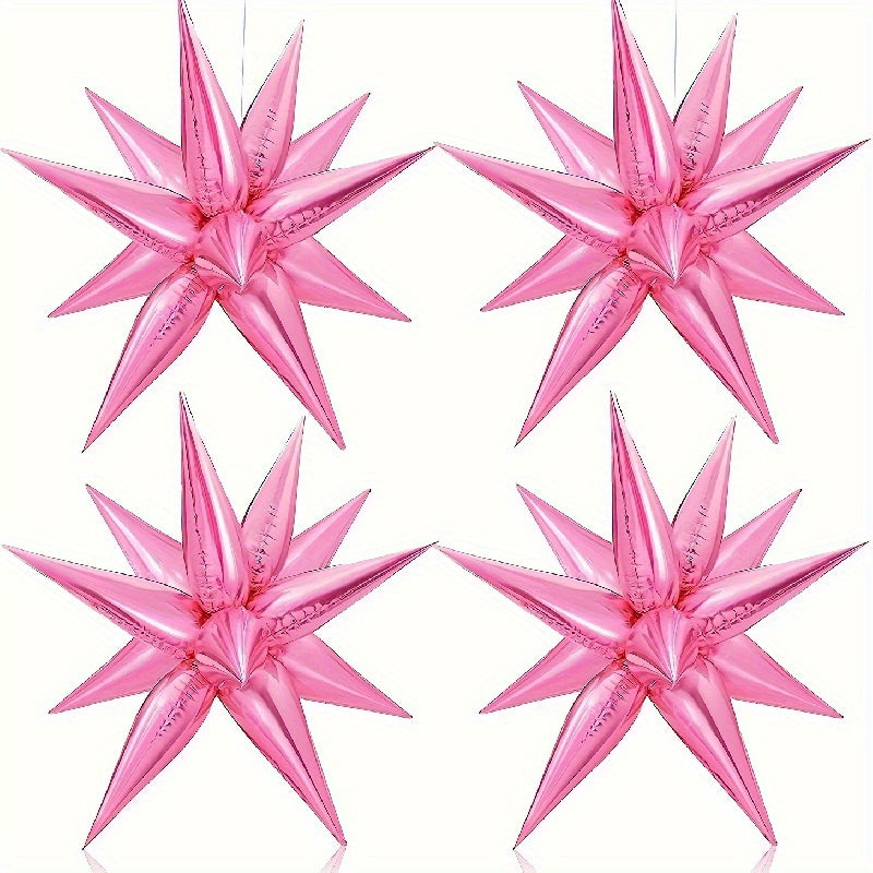 24pcs Explosion Star Foil Balloons for Parties and Celebrations Indoor Decoration