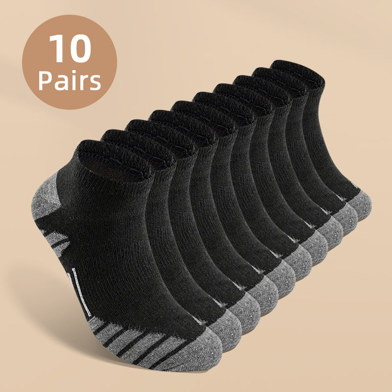 Men's Low Cut Socks Anti-Odor Sweat Absorption Pack of 10 or 20 Breathable All Seasons