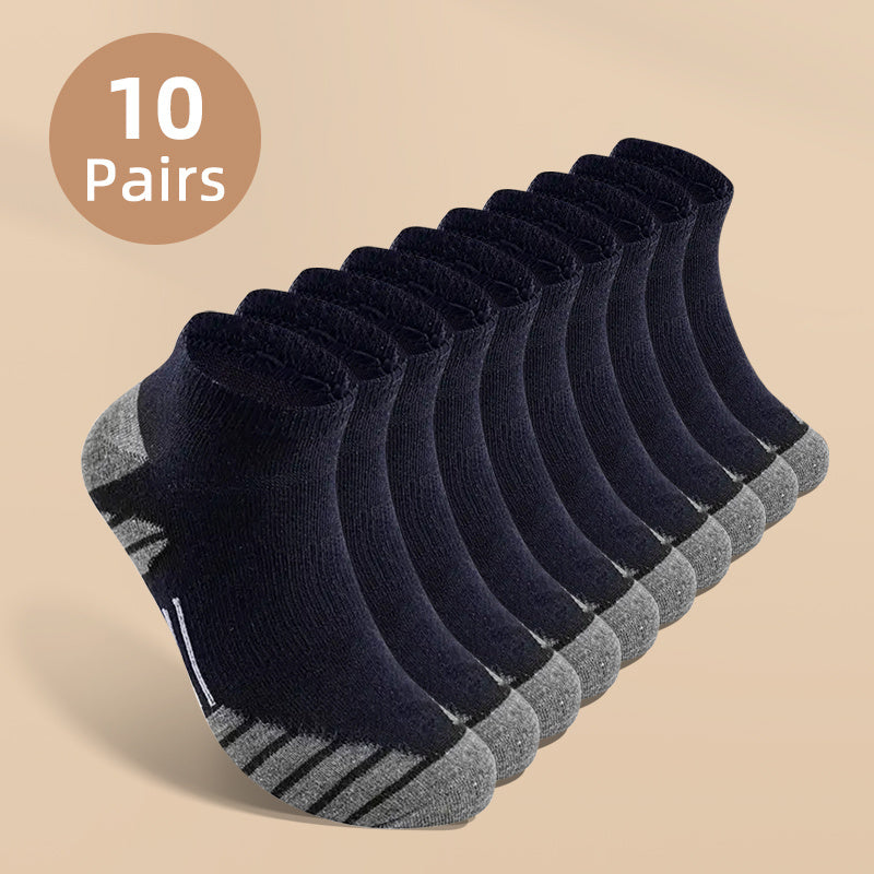Men's Low Cut Socks Anti-Odor Sweat Absorption Pack of 10 or 20 Breathable All Seasons