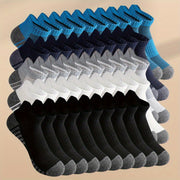 Men's Knitted Low Cut Socks Pack of 10 Breathable Anti-Odor Sweat Absorption Spring Summer