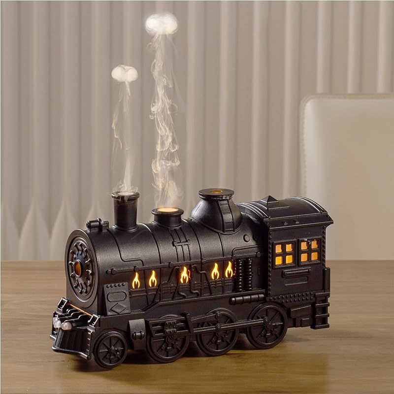 Essential Oil Diffuser Small Train 10.14oz Aromatherapy Cold Mist Lights