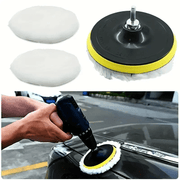 5 Pack Car Polishing Set Waxing Sponge Disc Plush Pads for Car Detailing