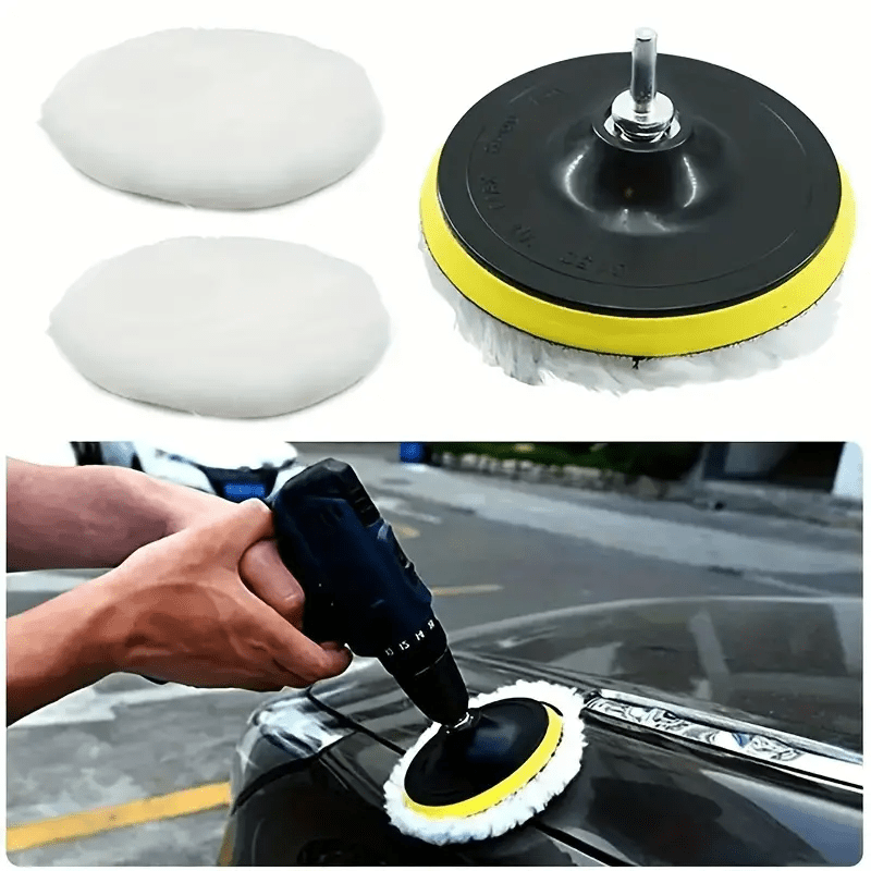 5 Pack Car Polishing Set Waxing Sponge Disc Plush Pads for Car Detailing